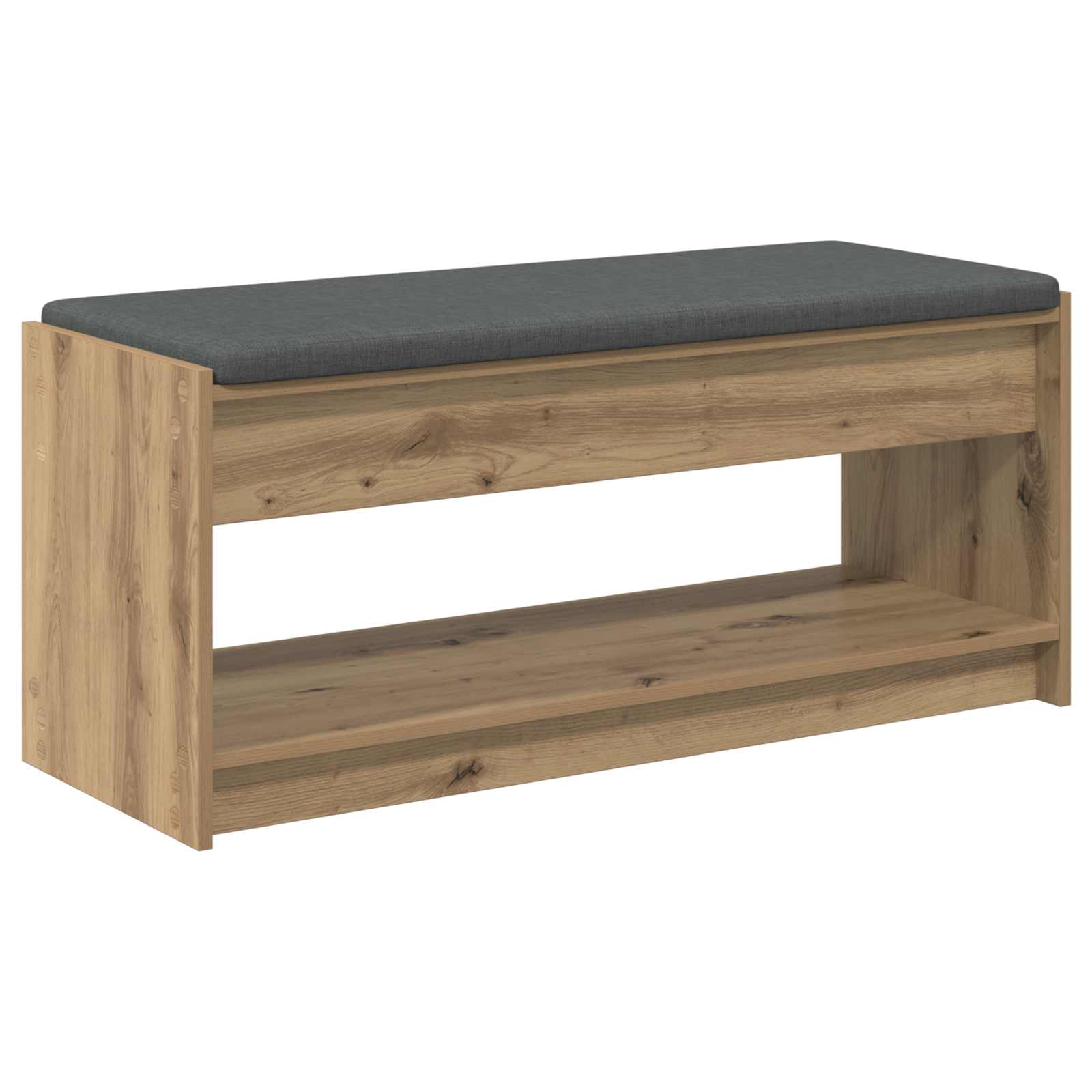 Schuhbank Mit Kissen Artisan-eiche 103 X 38 X 45 Cm Vidaxl