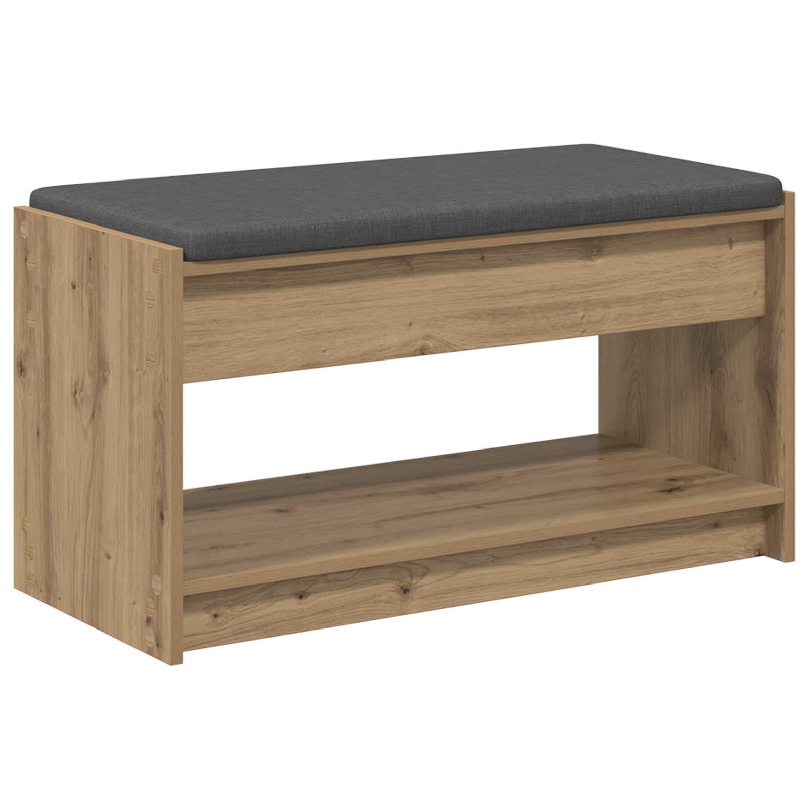 Schuhbank Mit Kissen Artisan-eiche 83 X 38 X 45 Cm Vidaxl