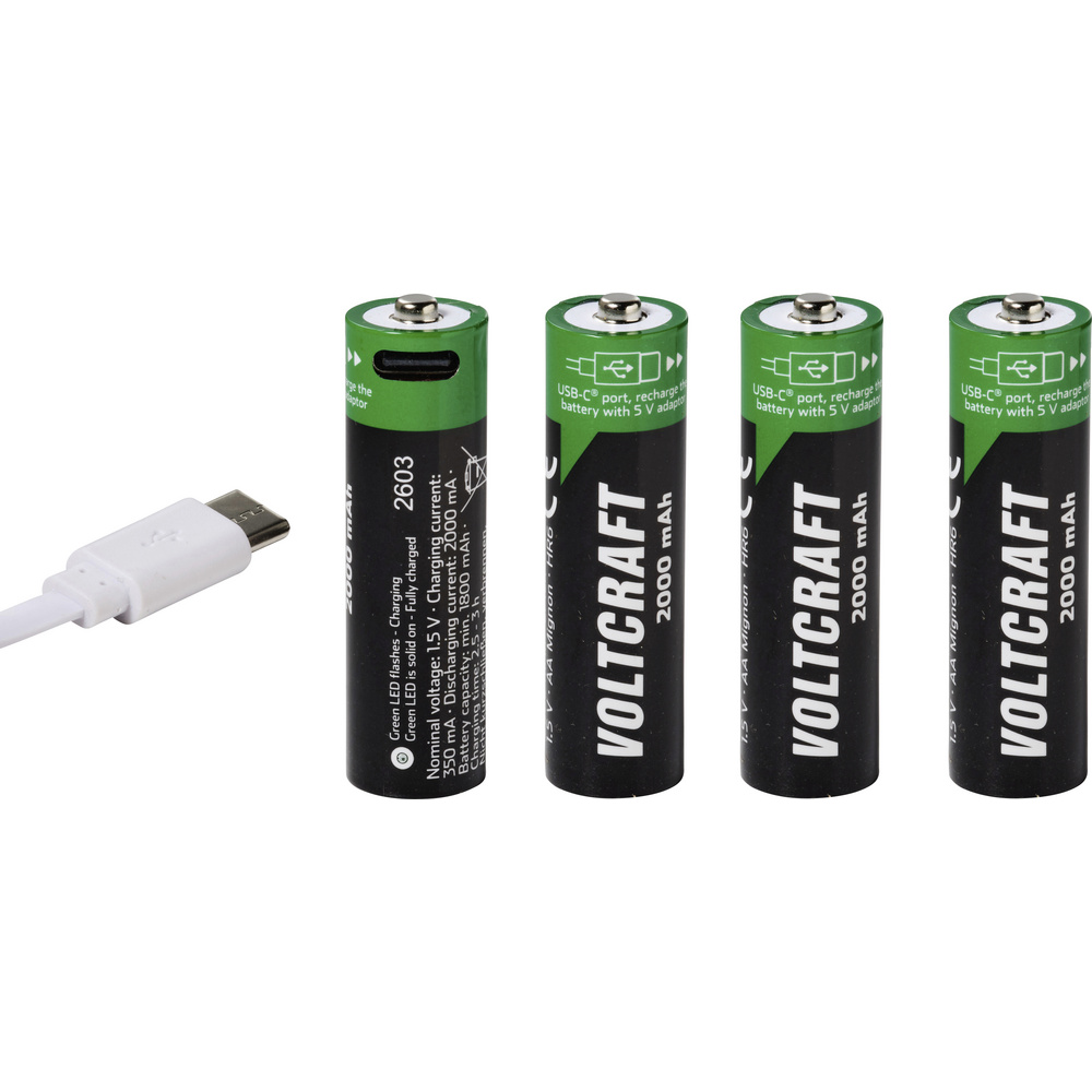 Voltcraft Mignon (aa)-akku Li-ion 2000 Mah 1.5 V 4 St.