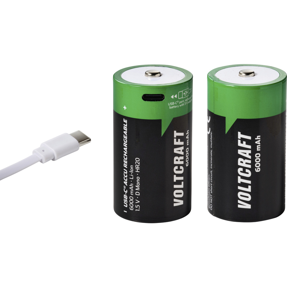 Voltcraft Mono (d)-akku Li-ion 6000 Mah 1.5 V 2 St.