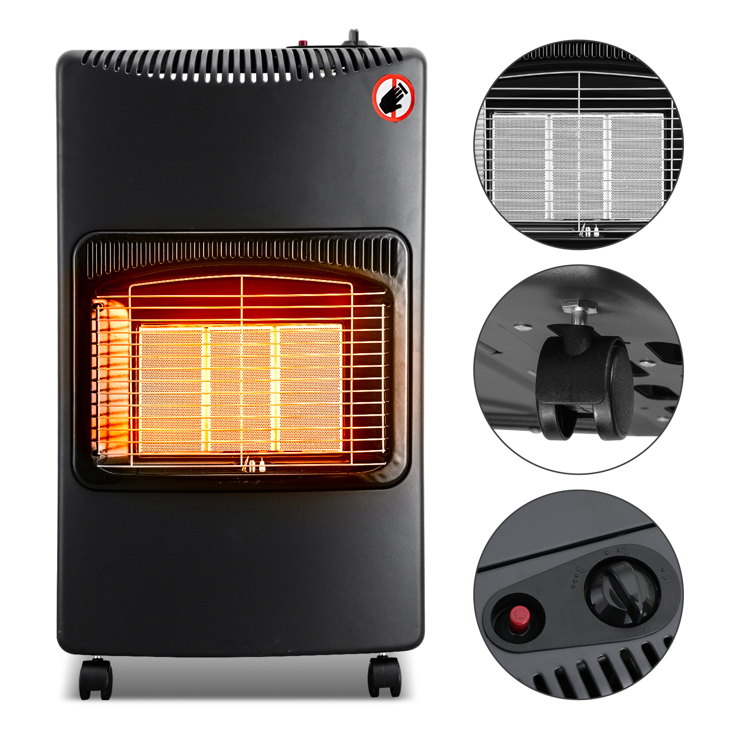 Wolketon Gasheizung 4,2 Kw Mit Infrarotwärme Und 3 Heizstufen