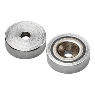 Flachgreifermagnet mit Bohrung, Neodym,⌀ 40 mm