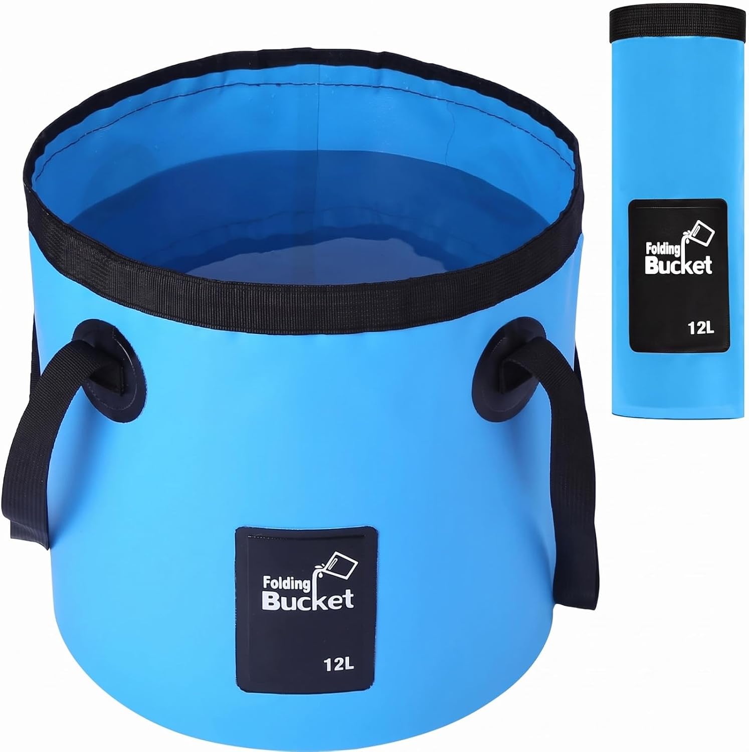 12-liter-falteimer – Tragbarer, Faltbarer Wassertank Für Camping, Angeln, Outdoor-aktivitäten, Sanitärinstallationen – Verstärkter, Wasserdichter Eimerbeutel Zum Füßebaden, Autowaschen Usw.