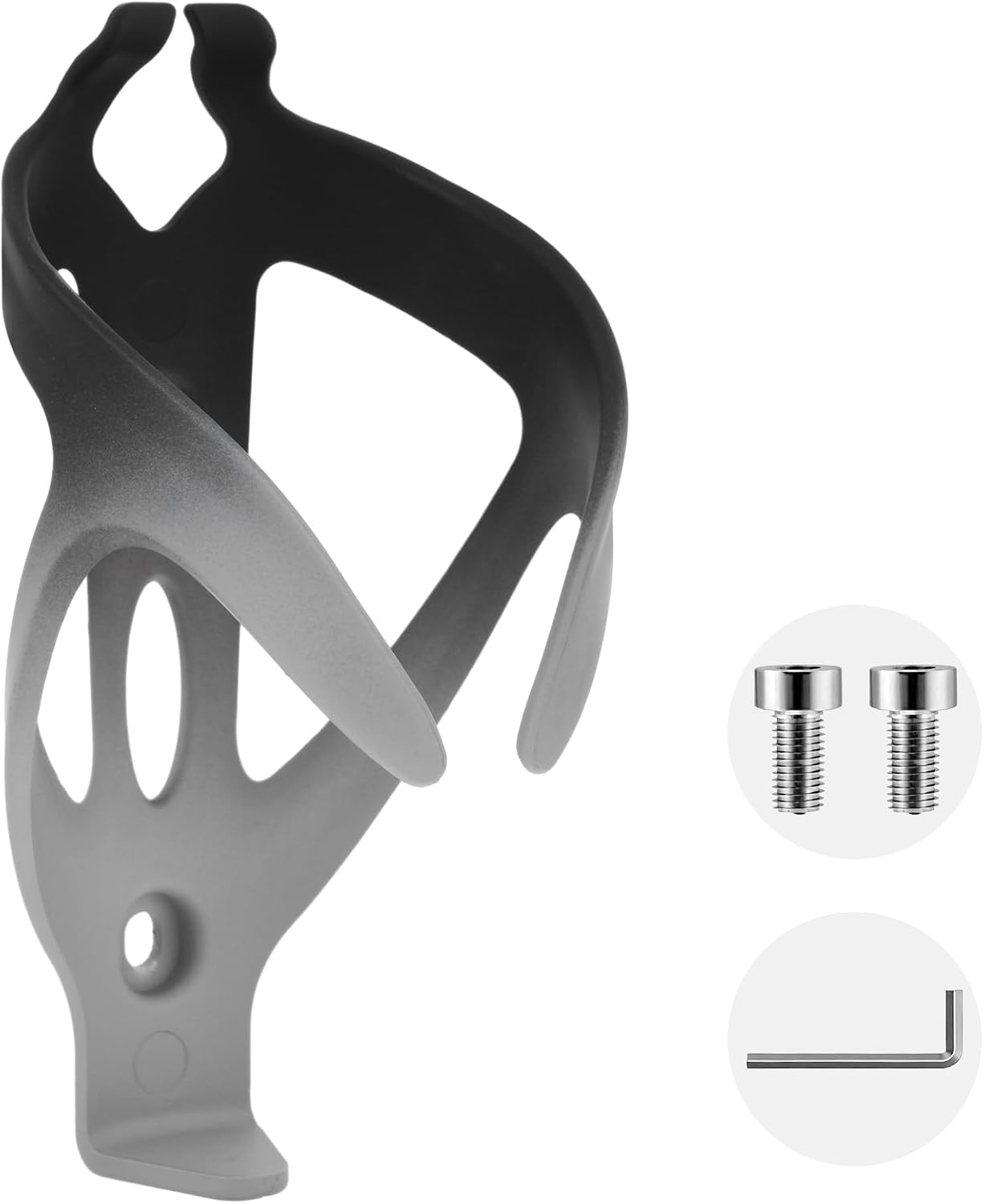 Fahrrad-flaschenhalter, Robuster Flaschenhalter, Farbverlauf Schwarz-grau Leichter Mtb-flaschenhalter Mit Schraubwerkzeug, Rutschfester Universal-flaschenhalter Für Mountainbikes/rennräder/fahrräder