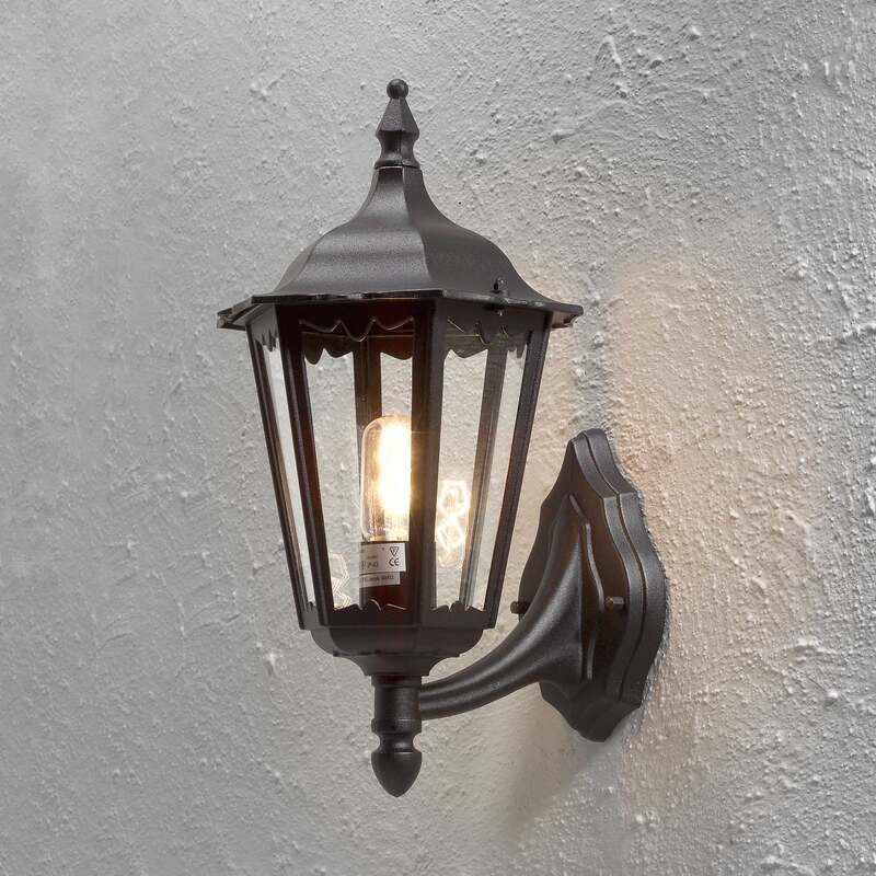 [gebraucht] B-ware Konstsmide Außenwandleuchte Firenze Schwarz Gartenleuchte Lampe 48cm E27 Ip43