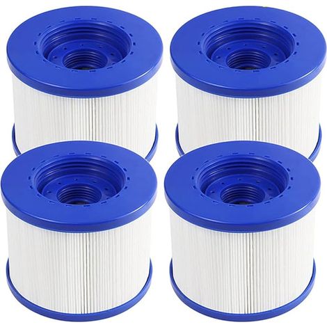 Schwimmbadfilter 4er-pack Ersatzfilter, 104 Mm Filterkartusche, Für Clever Spa + Aquaparx + Aqua Spa + Costway + All Seasons + Goplus + Wido Und Andere