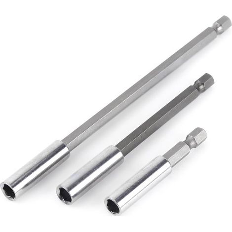 3-teiliges 1/4"-magnet-bit-halterungs-verlängerungs-schraubendreher-bit-set Mit Sechskantschaft (75 Mm, 100 Mm, 150 Mm)
