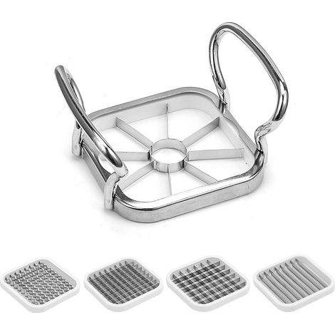 Kartoffelschneider, 5-in-1 Kartoffelschneider Aus Edelstahl, Obstschneider, Zerkleinerer, Apfelentkerner Aus Edelstahl, Birnenschneider