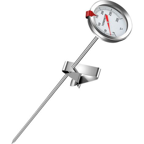Küchenthermometer, 30 Cm Langes Edelstahl-sondenthermometer Mit Clip Für Grill, Lebensmittel, Fleisch, Selbstgebrautes Bier, Wein, Wasserkocher