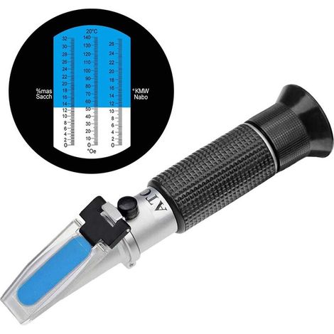 Brix-refraktometer Mit Atc, Tragbares Brix-hydrometer 0-32 %, Tragbares Brix-lesegerät Zur Messung Des Zuckergehalts In Früchten, Saccharimeter-refraktometer