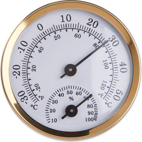 Analoges Innenthermometer Und Hygrometer - Zeigt Temperatur Und Luftfeuchtigkeit An.