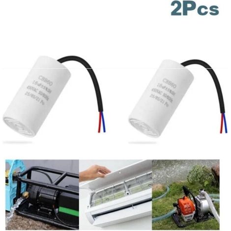 2 Stück Cbb60 16µf 50/60hz Anlaufkondensator, Motorkondensator, Motorkondensator