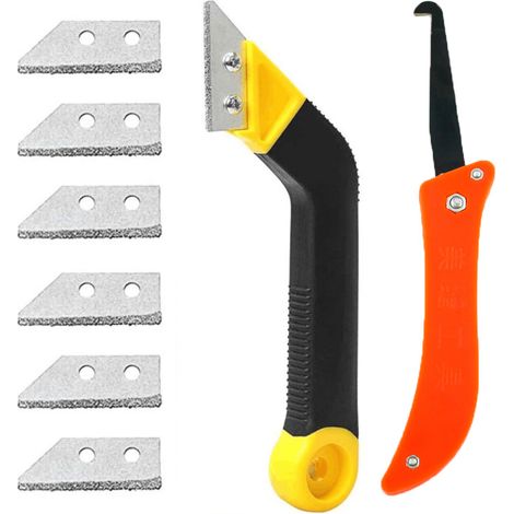 Fugenschaber-set, 8er-set Fliesenfugenschaber Mit Rasierklinge Zur Fliesenreinigung, Fliesenfugenentfernungsschaber