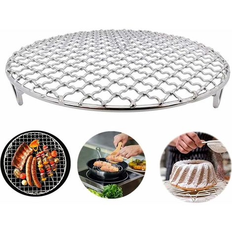 Grillzubehör Für Bbq/grill, 18 Cm/7,1 Zoll Edelstahl-grillrost, Runder Grillrost, Stapelbarer Kühlrost