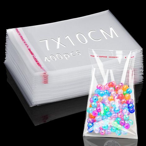 – Packung Mit 400 Transparenten Beuteln (10 X 7 Cm) – Selbstklebende Opp-polypropylenbeutel – Hohe Transparenz, Ideal Zum Verpacken Von Süßigkeiten Und Schmuck