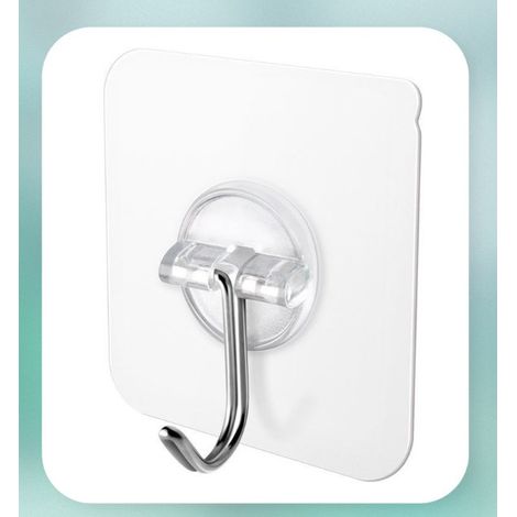 10er-set Selbstklebende Wandhaken, 7 X 7 Cm – Edelstahlhaken Für Zuhause, Küche Und Bad – Maximale Traglast: 3 Kg – Ideal Für Handtücher, Bademäntel Und Kleidung