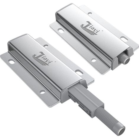 Magnetischer Türverschluss Mit Druckmechanismus, Jiayi, 2 Stück, Magnetischer Türverschluss Aus Aluminium, Türverschluss Mit Druckmechanismus Für Schrank- Und Schubladenschließsysteme