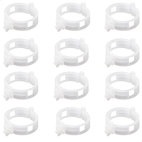 Pflanzenclips, Stützen Für Gemüse, Tomaten Und Kletterpflanzen, 100er-packung Wiederverwendbare Weiße Kunststoff-pflanzenclips Für Kleine Und Große Setzlinge Und Kletterpflanzen, Weiß