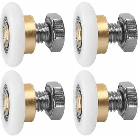 Schiebetürrolle, 4 Stück Duschrollen, Duschtürrollenrad Für Schiebetüren, Ersatzrolle (20 Mm)