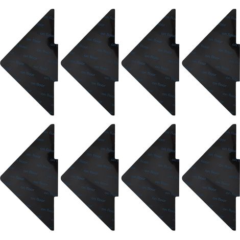 8 Stück Rutschfeste Teppicheckenschoner, Selbstklebend, Knitterfrei Und Wiederverwendbar, Rutschfester Teppich, Selbstklebender Teppich – 10 X 10 Cm Dreieck (n