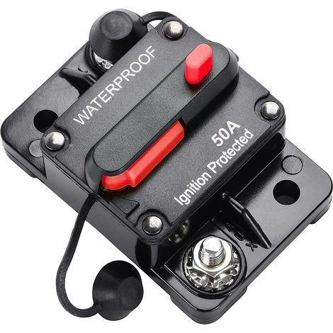 50-a-leistungsschalter Für Trollingmotoren, Boote, Atvs, Manuelles Netzteil 12v-48vdc Mit Manueller Rückstellung, Wasserdichte Inline-sicherung (50a)