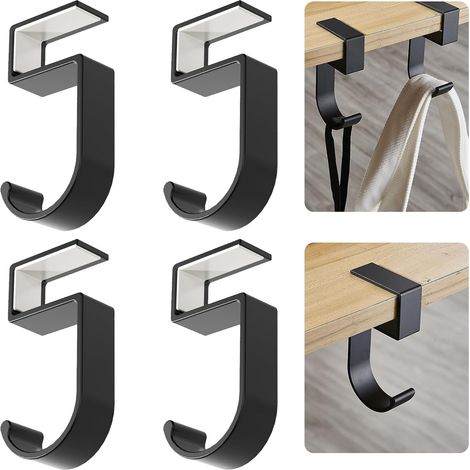 4 Stück Handtaschenhaken, Tragbare Aluminium-tischhaken, Handtaschenaufhänger Für Tisch, Taschenhalter, Tischhaken Für Büro, Restaurant, Bar (schwarz)