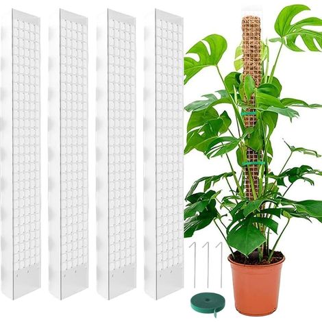 Monstera-pflanzenstütze, 4er-pack (61 Cm) Aus Sphagnummoos, Mit Klettverschluss Und Nägeln, Für Zimmerpflanzen, Speziell Für Kletterpflanzen Der Gattung Monstera.