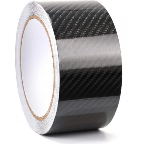 Schwarze, Selbstklebende Carbonfaser-schutzfolie 5 Cm X 1000 Cm Für Auto/fahrrad/motorrad – 5 X 1000 Cm