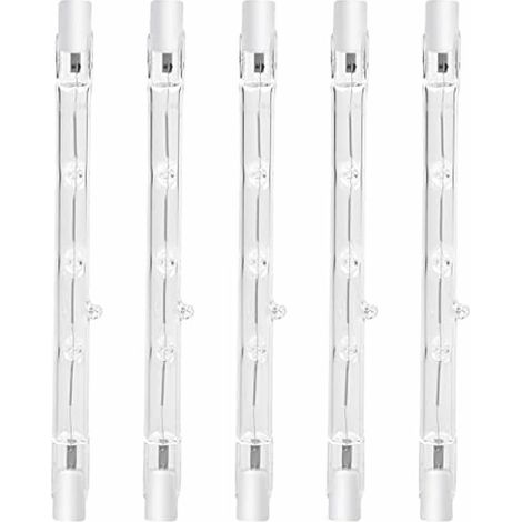 100w 118mm R7s Dimmbare Halogen-stiftlampe Warmweiß 2800k R7s Linearer Strahler Ac220-240v Für Heimbeleuchtung, Arbeitsplatz, Sicherheit, Straßenbeleuchtung Usw. (5 Stück)