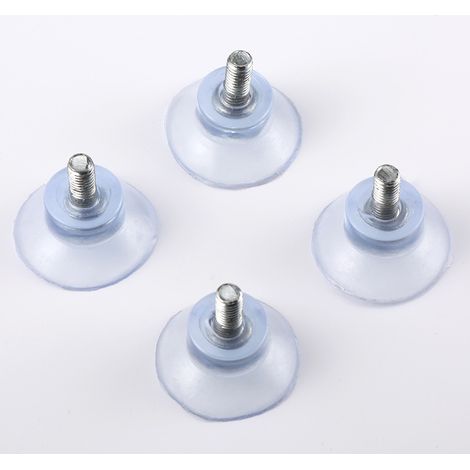4 Saugnäpfe Ø 32 Mm Mit 6-mm-gewinde Und Transparenten Muttern