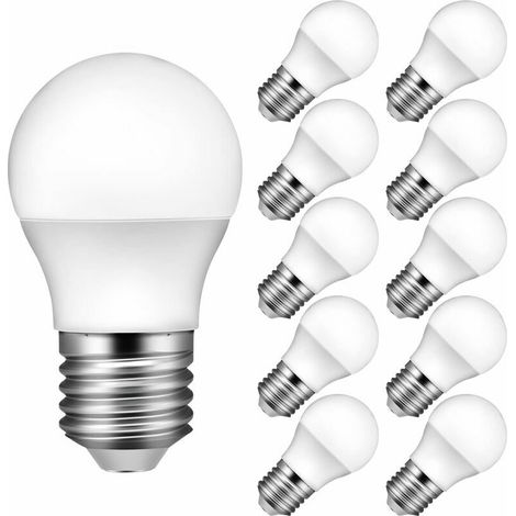 E27 Led-lampe, 6500 K Kaltweiß, 3 W (entspricht 30 W), 300 Lm, 10er-packung