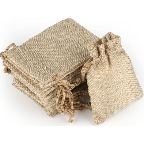 20 Baumwollbeutel, Jutebeutel, Geschenktüten, Bonbontüten, Jutebeutel Mit Kordelzug Für Hochzeiten, Partys, Gastgeschenke, Schmuck, Geschenke, 7 X 9 Cm