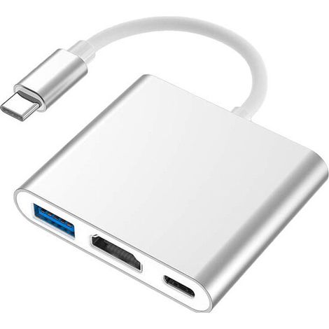 Usb-c-auf-hdmi- + Usb-hd-kabel-dockingstation 3-in-1 4k-adapterkabel-konverter