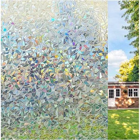 Fensterfolie - Elektrostatische Sichtschutzfolie, Lichtdurchlässige, Dekorative Klebefolie, Die Sich Bei Lichteinfall Tönt (44,5 X 200 Cm)