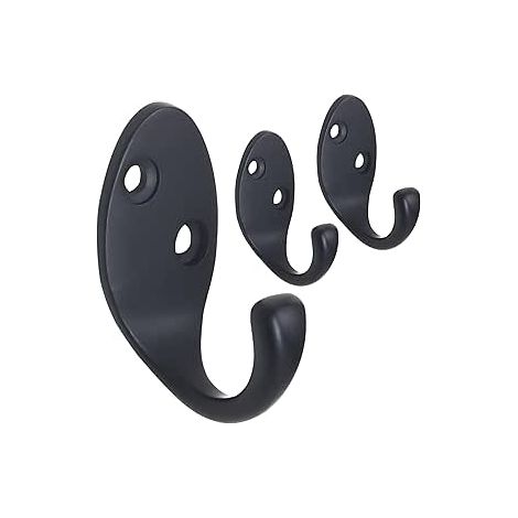 Wandgarderobe – 3er-set Haken, Modernes Design – Für Bad, Küche, Flur. Platzsparende Wandgarderobe, Schwarz, 2754,5 Cm.