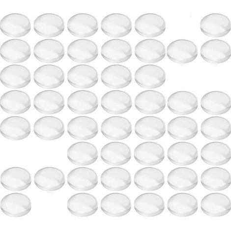 – Packung Mit 100 Transparenten Gummischutzpads – Geräusch- Und Kratzfest – Für Schrank-, Küchen- Und Badezimmertüren – 8 X 4 Mm