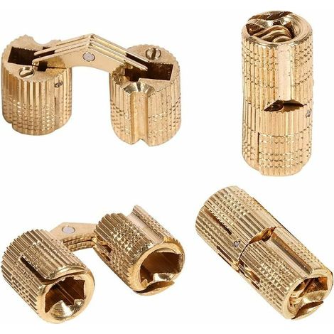 4 Stück Kastenscharniere (größe: 12 Mm), Zylindrische Scharniere, Verdeckte Messing-zylinderscharniere Für Diy-schmuckkästchen, Handgefertigte Goldarbeiten