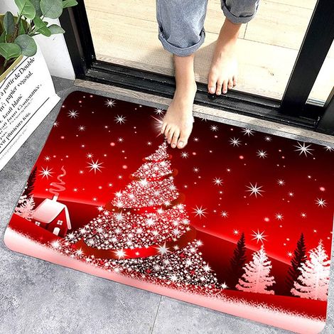 Weihnachts-fußmatte, Indoor-teppich, Rutschfeste Fußmatte, Weihnachtliches Muster, Heimdekoration, Indoor-weihnachts-fußmatte, Badematte 5080cm(b)
