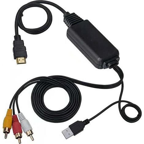 Hdmi Zu Av 1080p Hdmi Zu Rca Konverter 3rca Cvbs Composite Video Audio Hdmi Vers Tv Dvd Ps3 Ntsc Av Adapter