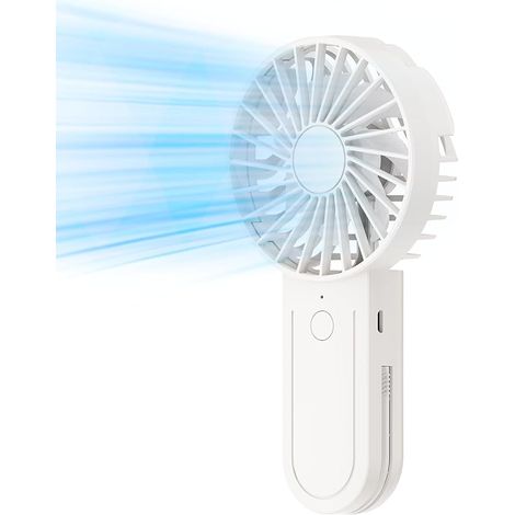 Mini-tragbarer Ventilator, [bis Zu 12 Stunden Betriebsdauer] Usb-ventilator Mit Ausziehbarem Haken, Kleiner Tragbarer Ventilator Mit 3 Geschwindigkeitsstufen Für Frauen Und Männer, Für Den Innen- Und