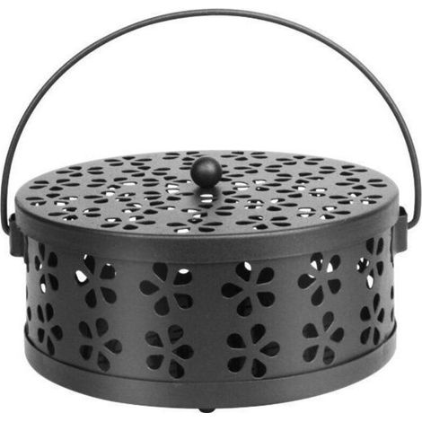 Mückenspiralenhalter, Anti-mücken-spiralhalter, Tragbarer Räucherstäbchenhalter, Mückenbox Aus Metall, Räuchergefäß Für Terrasse Und Garten (schwarz)