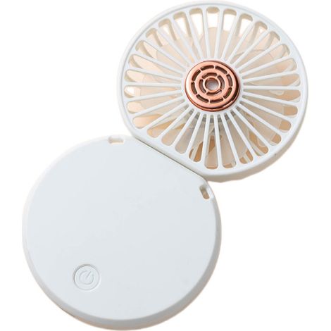 Mini-tragbarer, Usb-aufladbarer Ventilator, Kleiner, Faltbarer Tischventilator Mit 3 Geschwindigkeitsstufen, Leise Und Leistungsstark Für Zuhause, Büro, Im Freien, Auf Reisen (weiß)