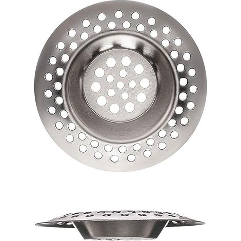 Set Mit 2 Edelstahl-spülbeckensieben Für Küche, Bad, Waschküche, Spülbecken Und Andere Abflussöffnungen, Küchenhelfer, Ideal Für Küchenutensilien (7 Cm Durchmesser).