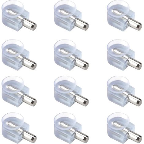 Regalhalterungen, 20er-pack Wandhalterungen, 5 Mm Dick, Transparente Halterungen Mit Saugnäpfen Für Glas- Und Holzregale, Universelle Halterungen Für Möbel Und Vitrinen