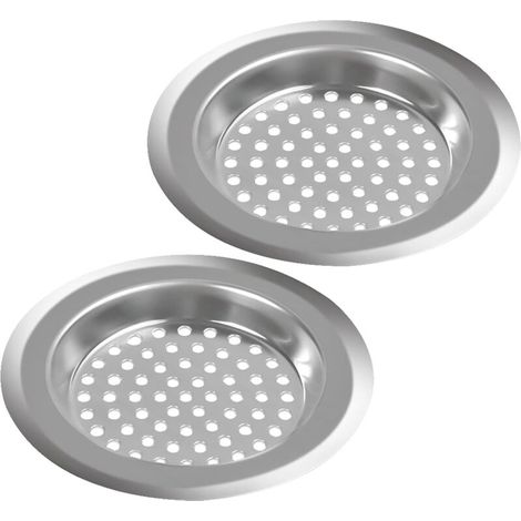 2-teiliges Spülbecken-sieb, Edelstahl-spülbeckenfilter, Waschbecken-sieb, Küchenspülen-gitter Zum Auffangen Von Ablagerungen Und Verhindern Von Verstopfungen – 76 Mm