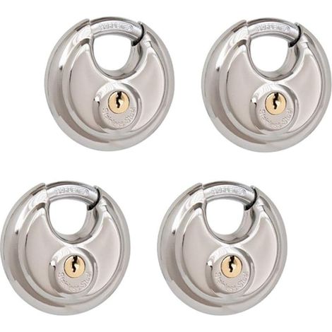 4er-packung Identischer Scheibenschlösser Mit Schlüsseln, Edelstahl, 2-3/4 Zoll Breit, 3/8 Zoll