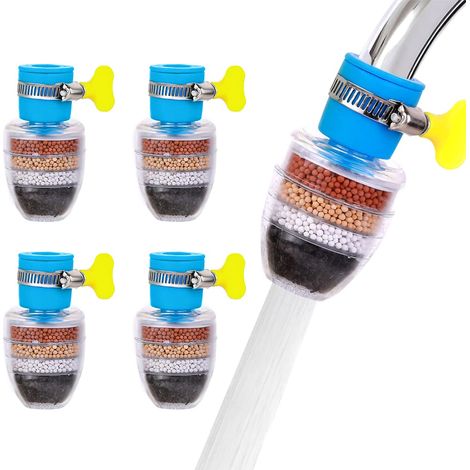 4-teiliger Runder Aktivkohlefilter Für Küchenarmaturen, Wasserfilter Für Den Wasserhahn, Wasserfilter Für Den Wasserhahn, Wasserreiniger Für Die Küche
