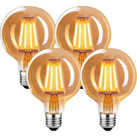 Vintage E27 Led-glühbirne, Edison Vintage E27 Dimmbare Glühbirne 4w G80, Vintage E27 Glühbirne Warmweiß 2700k, Vintage Led-glühbirne Ideal Für Pendelleuchten, - 4er-pack