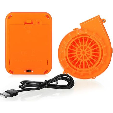 Mini-gebläse, Mini-ventilator, Aufblasbarer Kostümventilator, Tragbarer Mini-haartrockner, Usb-betriebener Ventilator Für Cosplay Und Halloween, Orange