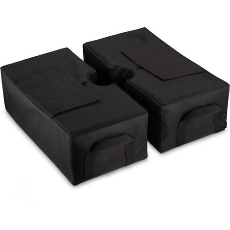 2 Stück Sandsäcke Für Sonnenschirmständer, 45,7 Cm Durchmesser, Für Sonnenschirme, Garten, Terrasse, Außenbereich, Einfache Montage (schwarz)